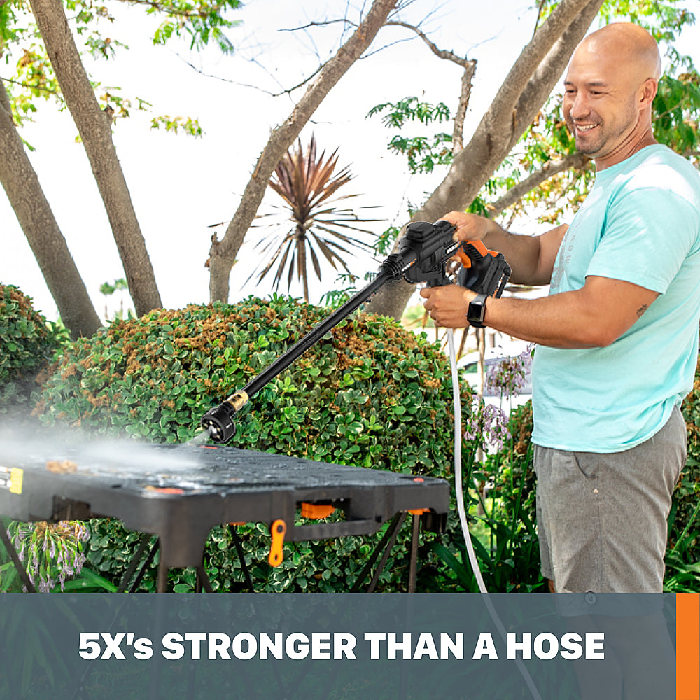 Worx WG620 20V Power Share Cordless Hydroshot Portable Power Cleaner (4 Ah Battery and Charger Included) - Black_9