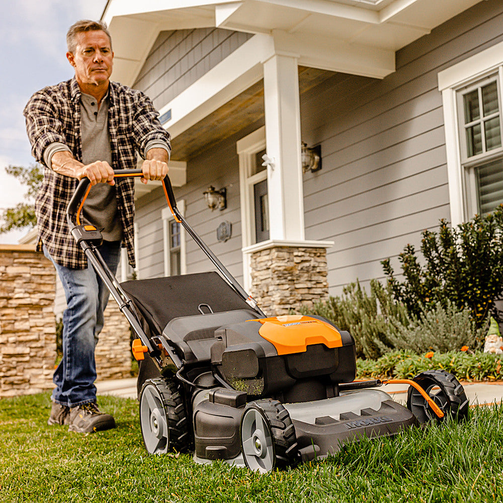 Worx Nitro WG751.3 40V Power Share PRO 4.0Ah 20" Cordless Push Lawn Mower (2) Batteries and Charger Included - Black_8