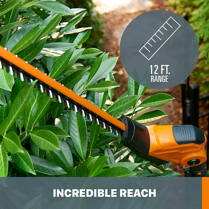 Worx WG252 20V Power Share Cordless 20V 20" 2-in-1 Hedge Trimmer (Battery & Charger Included) - Black_10