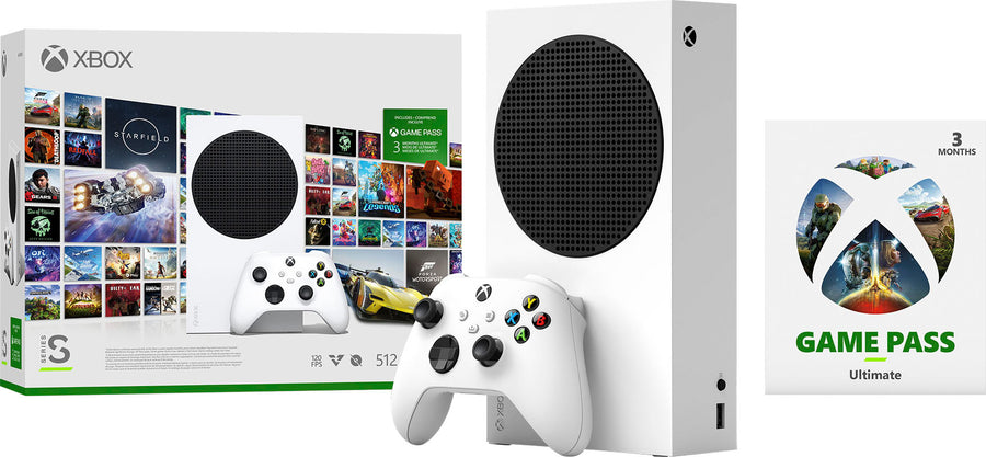 Microsoft - Xbox Series S 512GB All-Digital Starter Bundle Console with Xbox Game Pass (Disc-Free Gaming) - White_0