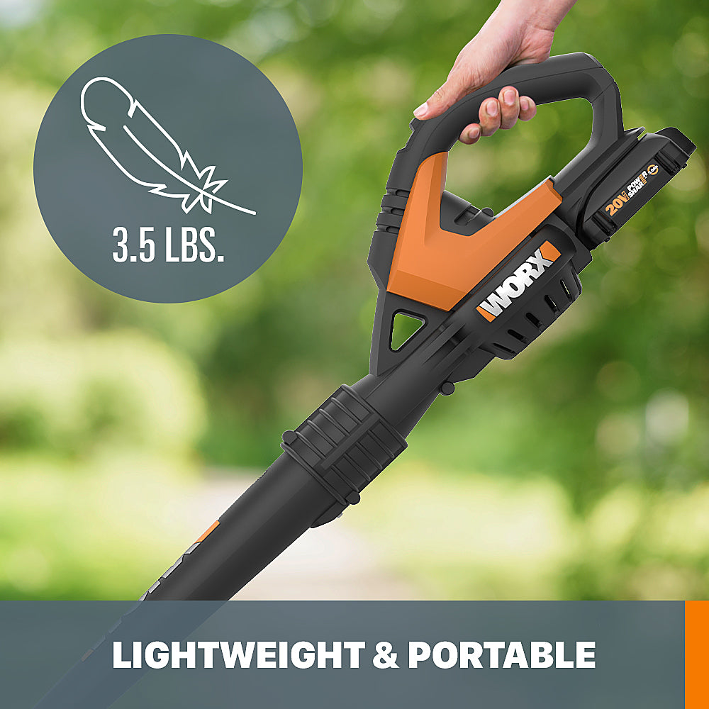 Worx WG545.1 20V Power Share WORX AIR Cordless Leaf Blower / Sweeper with 8 attachments - Black_5