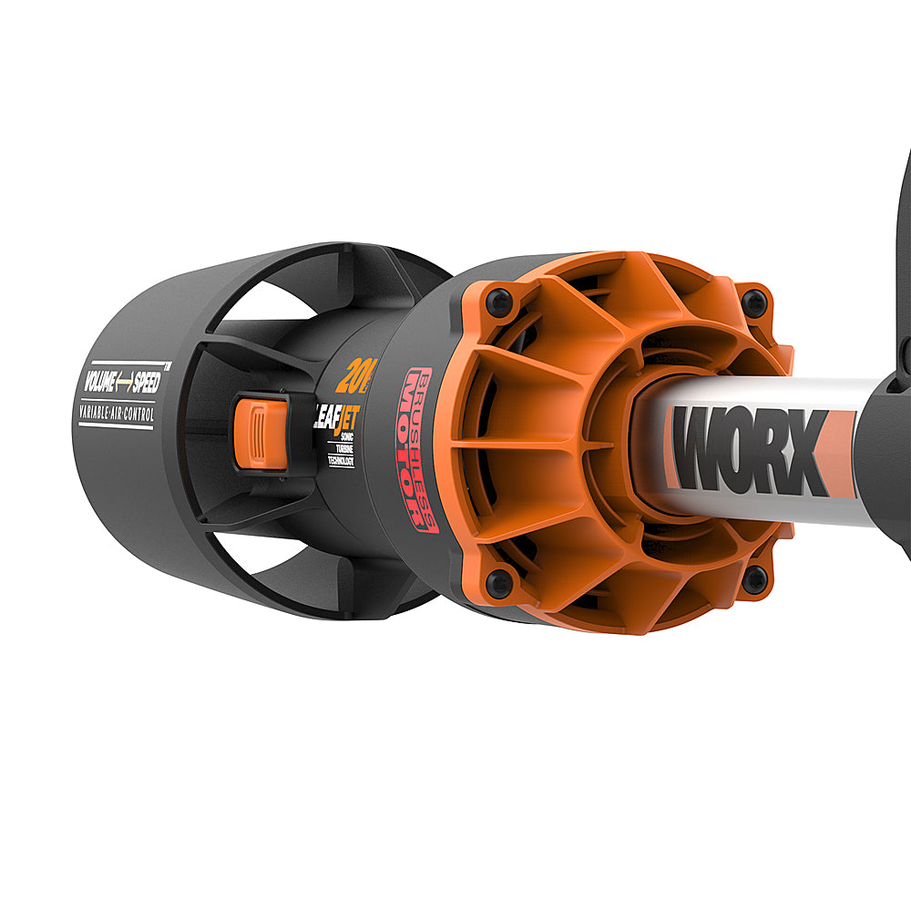 Worx WG543 20V Power Share LEAFJET 410CFM 125MPH Cordless Leaf Blower, Brushless Motor (Battery & Charger Included) - Black_6