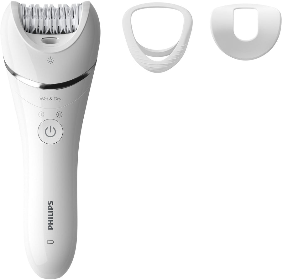 Philips Epilator Series 8000 for women, with 3 Accessories, BRE700/04 - White With Silver Accent_0