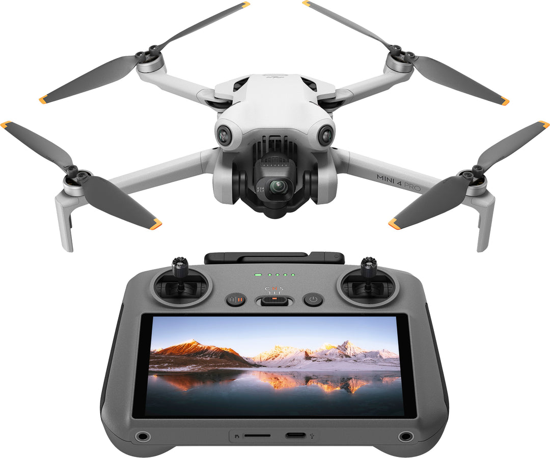DJI - Mini 4 Pro Drone and RC 2 Remote Control with Built-in Screen - Gray_0