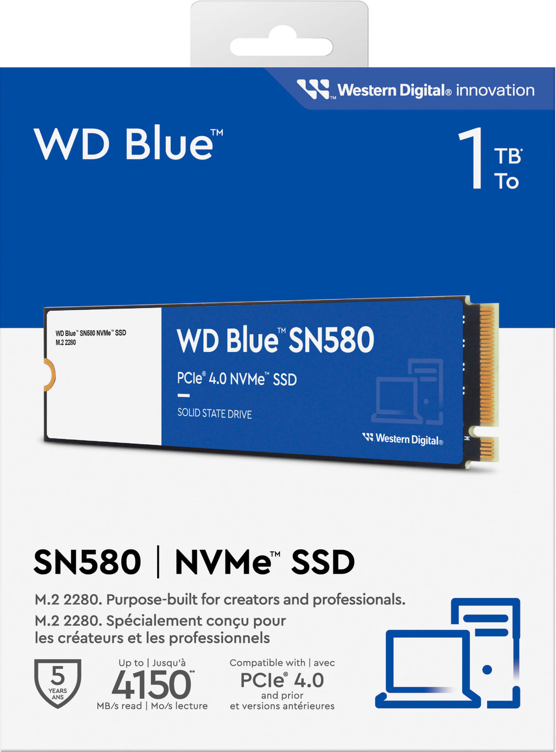 WD - Blue SN580 2TB Internal SSD PCIe Gen 4_6