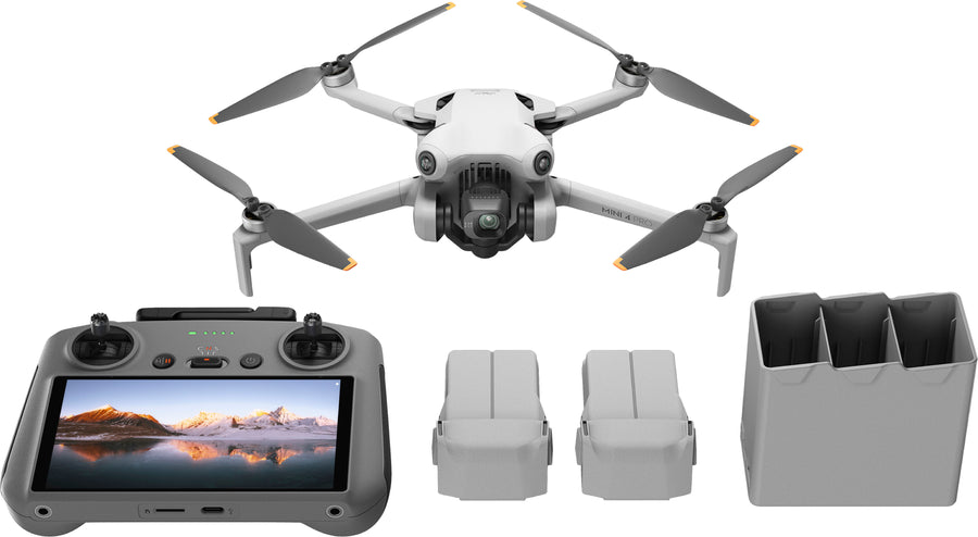 DJI - Mini 4 Pro Fly More Combo Plus Drone and RC 2 Remote Control with Built-in Screen - Gray_0