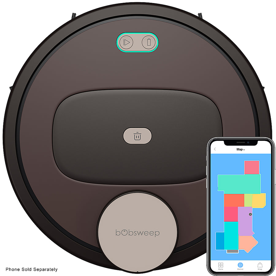 bObsweep - PetHair Appetite Wi-Fi Connected Robot Vacuum and Mop - Coffee_0