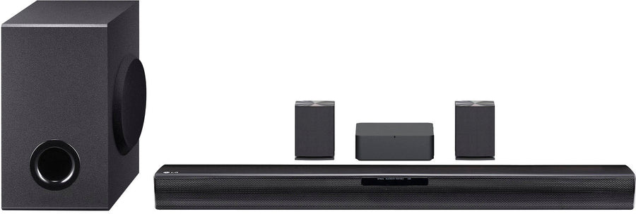 LG - 4.1 ch Sound Bar with Wireless Subwoofer and Rear Speakers - Black_0
