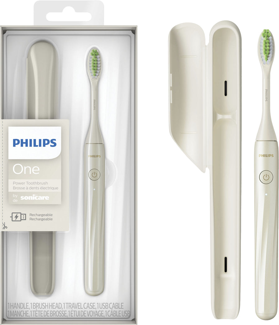Philips One by Sonicare Rechargeable Toothbrush, Snow, HY1200/27 - Snow_0