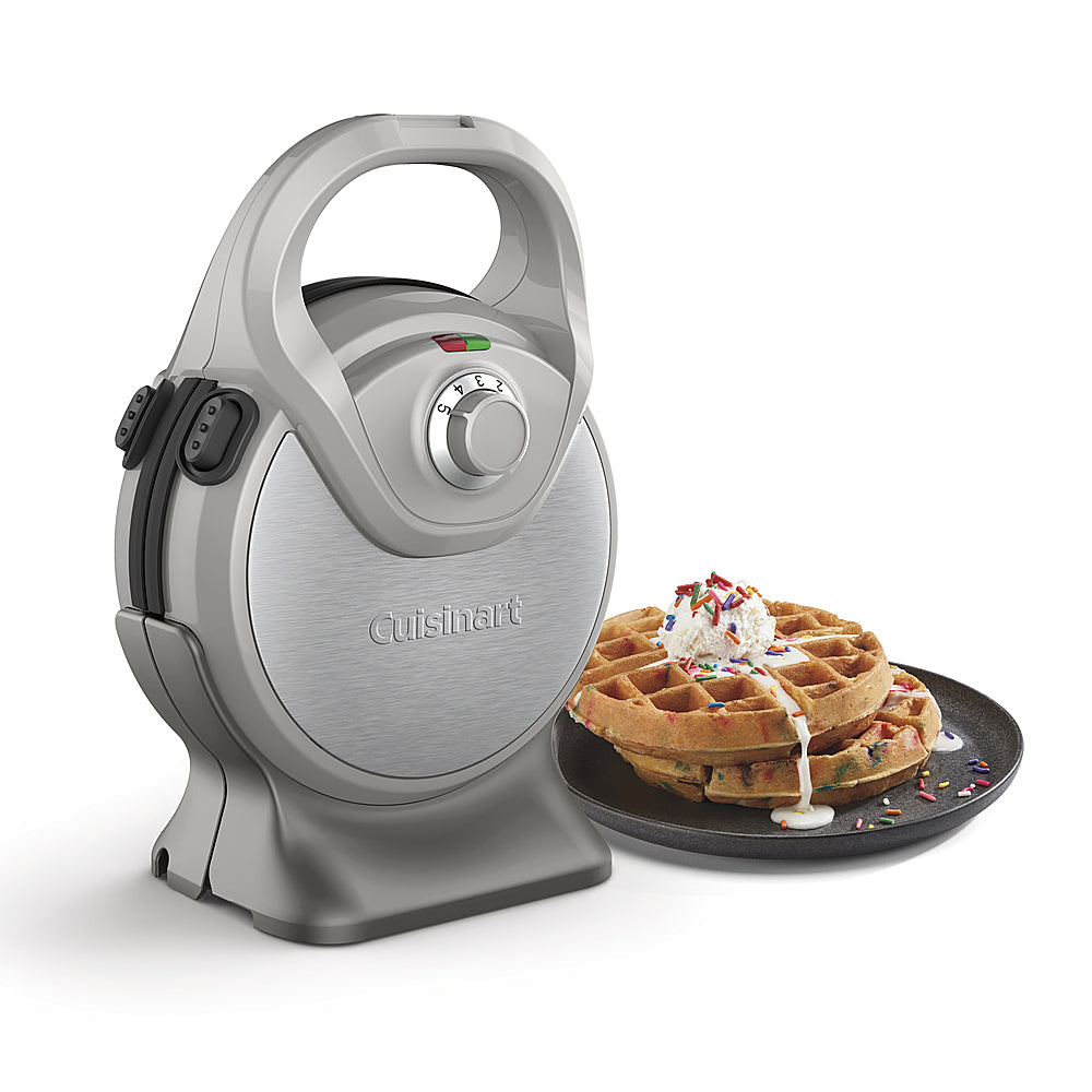 Cuisinart - 2-in-1 Waffle Maker w Removable Plates - Stainless Steel & Multi-Colored_0