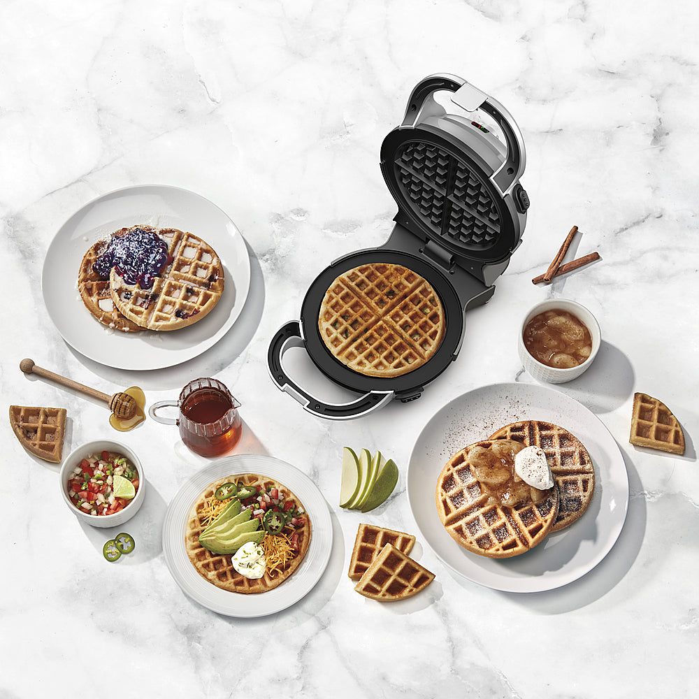 Cuisinart - 2-in-1 Waffle Maker w Removable Plates - Stainless Steel & Multi-Colored_1