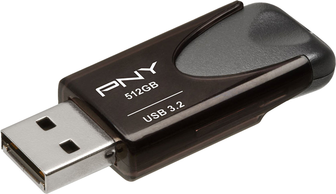 PNY - Elite Turbo Attaché 4 512GB USB 3.2 Flash Drive - Gray_3