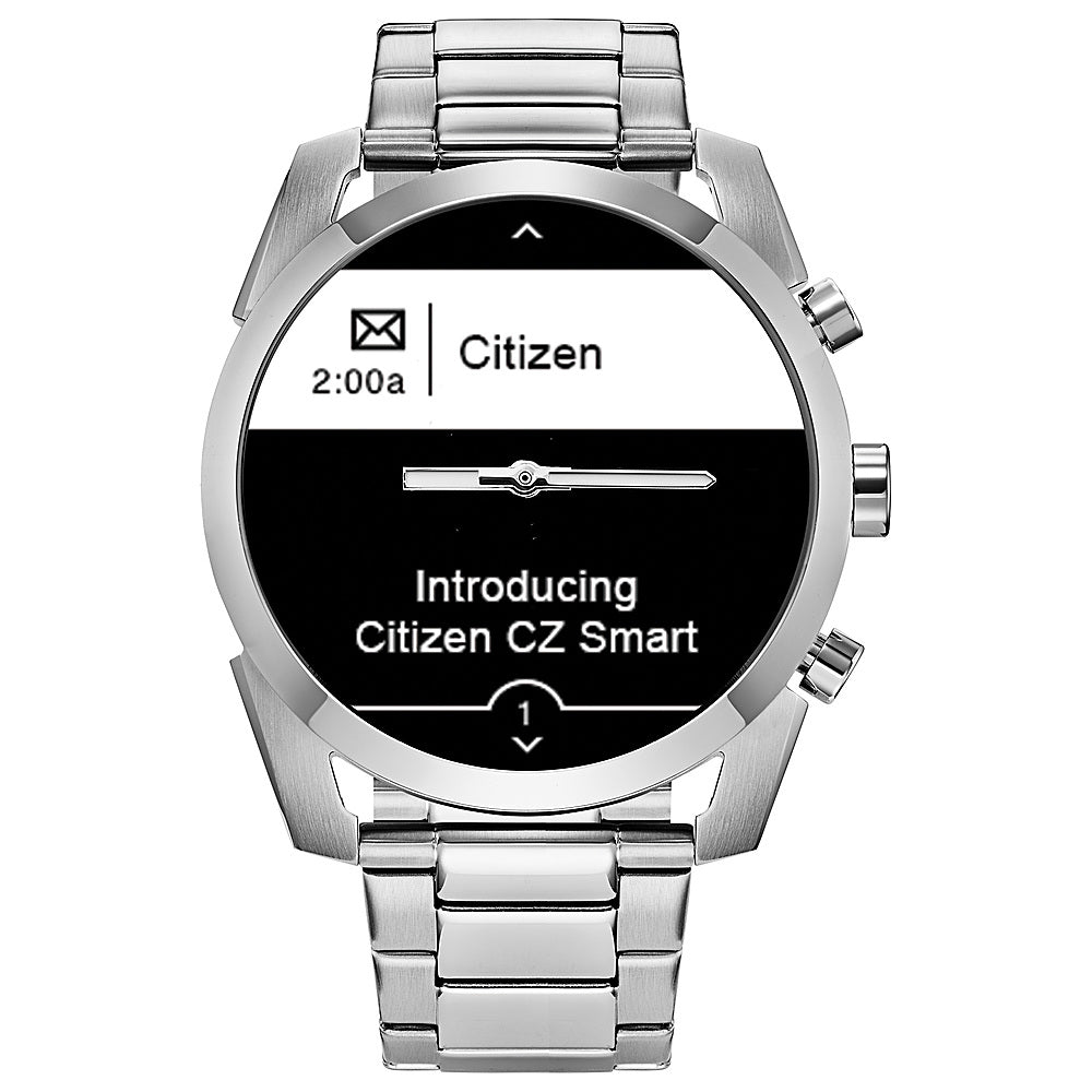 Citizen - CZ Smart Unisex Hybrid 42.5mm Stainless Steel Smartwatch with Silvertone Stainless Steel Bracelet_7