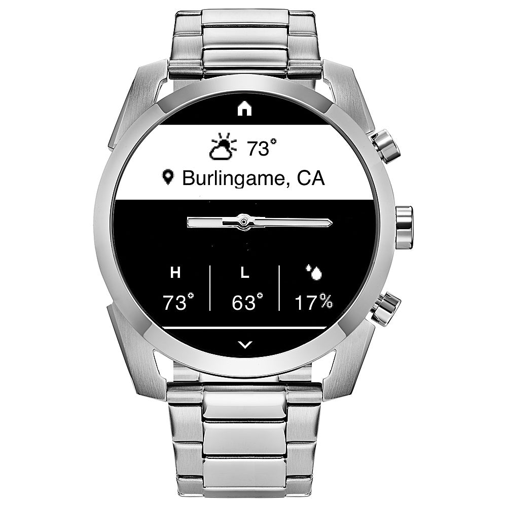 Citizen - CZ Smart Unisex Hybrid 42.5mm Stainless Steel Smartwatch with Silvertone Stainless Steel Bracelet_5