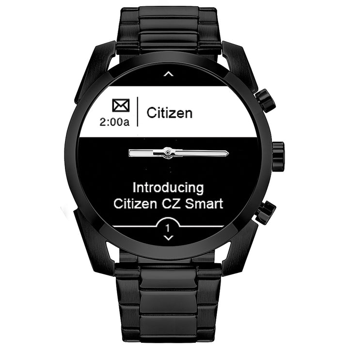 Citizen - CZ Smart Unisex Hybrid 42.5mm Grey IP Stainless Steel Smartwatch with Grey IP Stainless Steel Bracelet_5