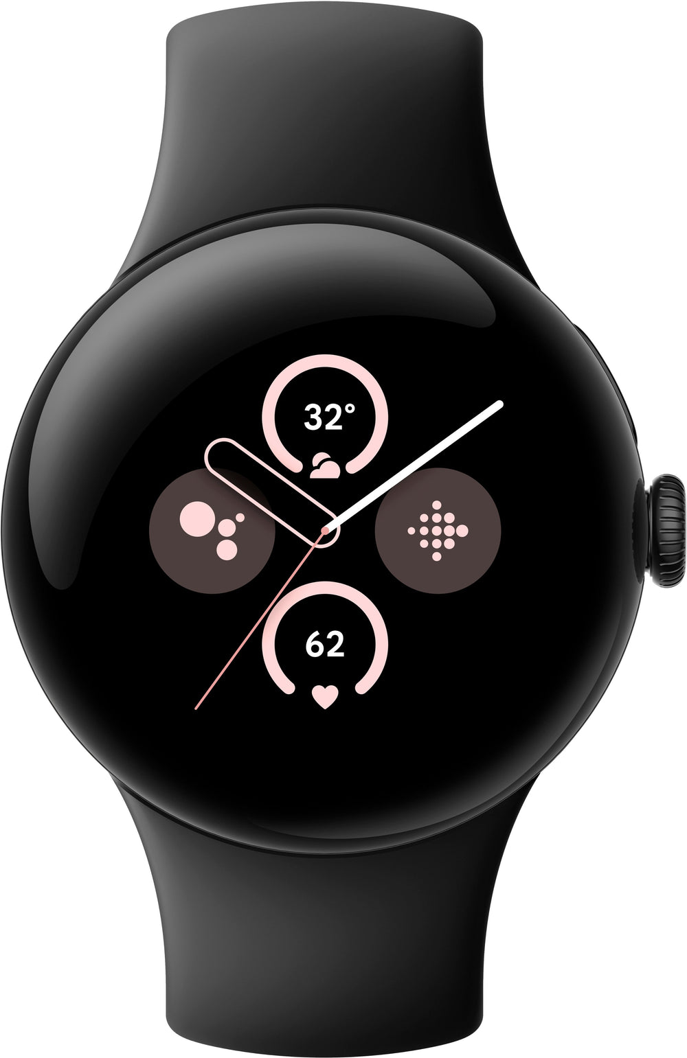 Google - Pixel Watch 2 Matte Black Smartwatch with Obsidian Active Band LTE - Matte Black_1