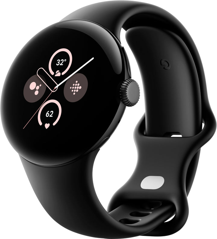 Google - Pixel Watch 2 Matte Black Smartwatch with Obsidian Active Band LTE - Matte Black_0