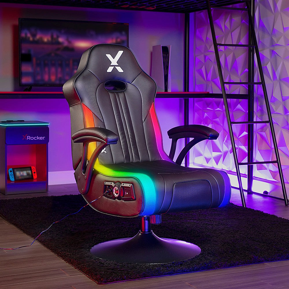 X Rocker - Torque RGB Audio Pedestal Gaming Chair with Subwoofer and Vibration - Black/RBG_1