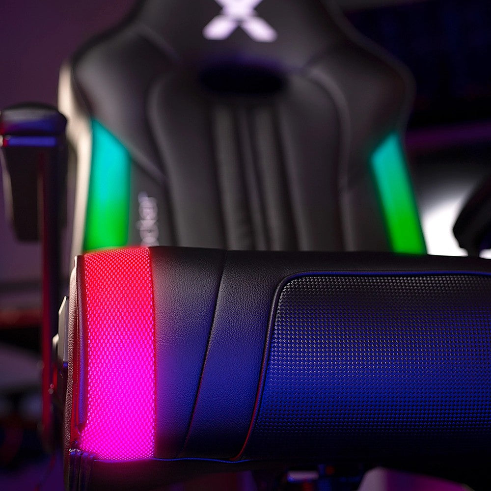 X Rocker - Torque RGB Audio Pedestal Gaming Chair with Subwoofer and Vibration - Black/RBG_8