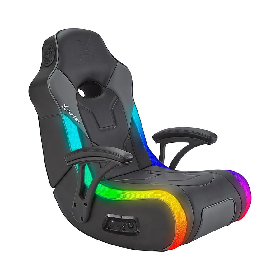 X Rocker - G-Force RGB Audio Floor Rocker Gaming Chair - Black_0