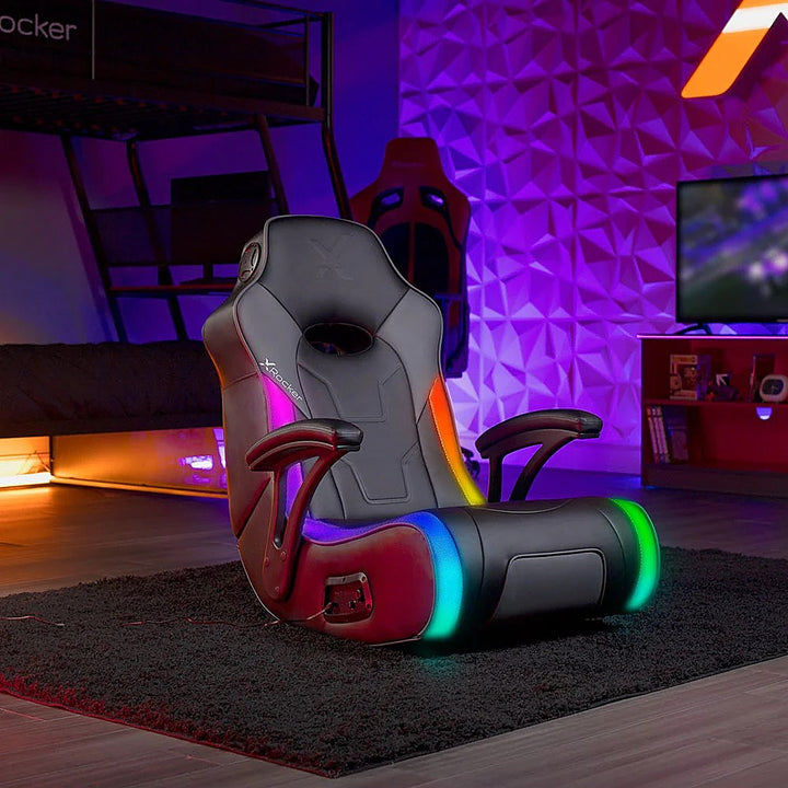 X Rocker - G-Force RGB Audio Floor Rocker Gaming Chair - Black_2