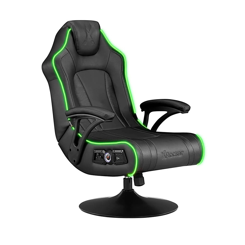 X Rocker - CXR3 LED Audio Pedestal Gaming Chair with Subwoofer - Black_0