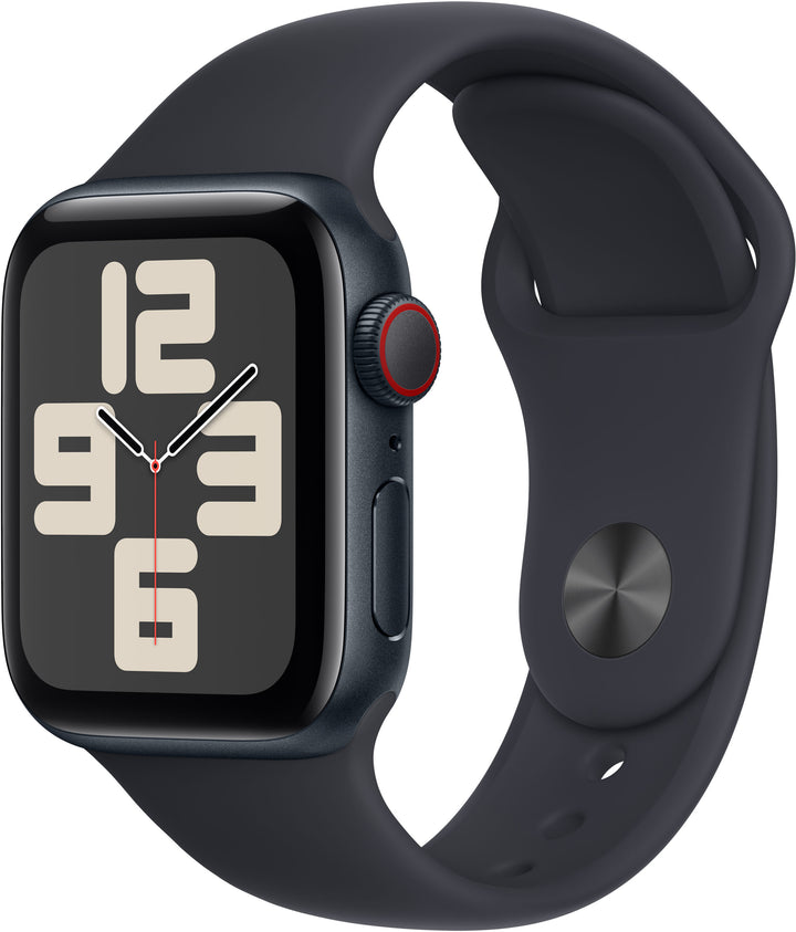 Apple Watch SE 2nd Generation (GPS + Cellular) 40mm Midnight Aluminum Case with Midnight Sport Band - M/L - Midnight (Verizon)_0