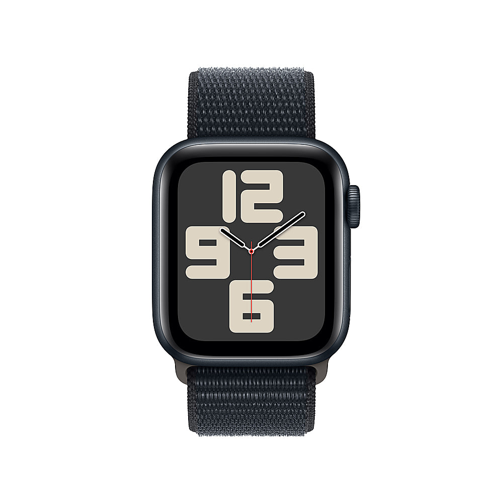 Apple Watch SE (GPS + Cellular) 40mm Midnight Aluminum Case with Midnight Sport Loop - Midnight (Verizon)_1