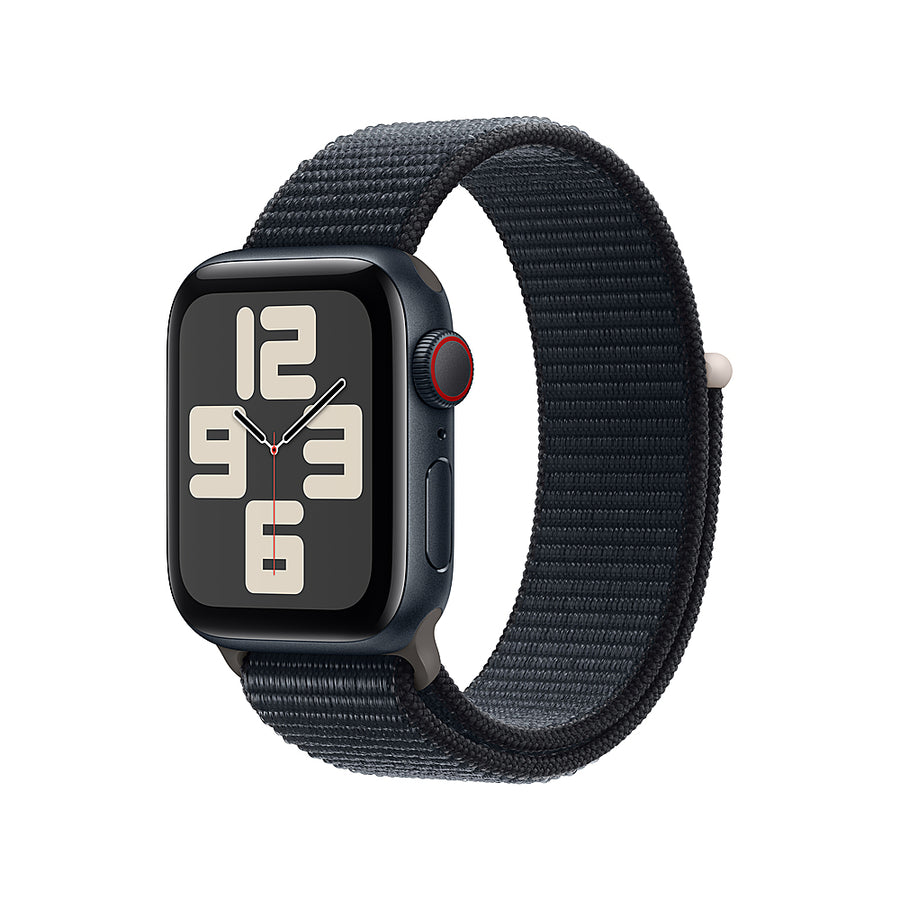 Apple Watch SE (GPS + Cellular) 40mm Midnight Aluminum Case with Midnight Sport Loop - Midnight (Verizon)_0