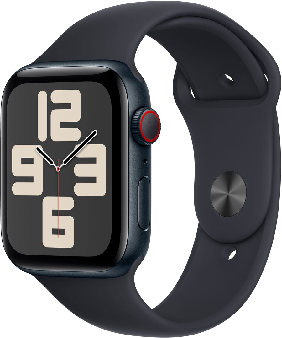 Apple Watch SE 2nd Generation (GPS + Cellular) 44mm Midnight Aluminum Case with Midnight Sport Band - M/L - Midnight (Verizon)_0