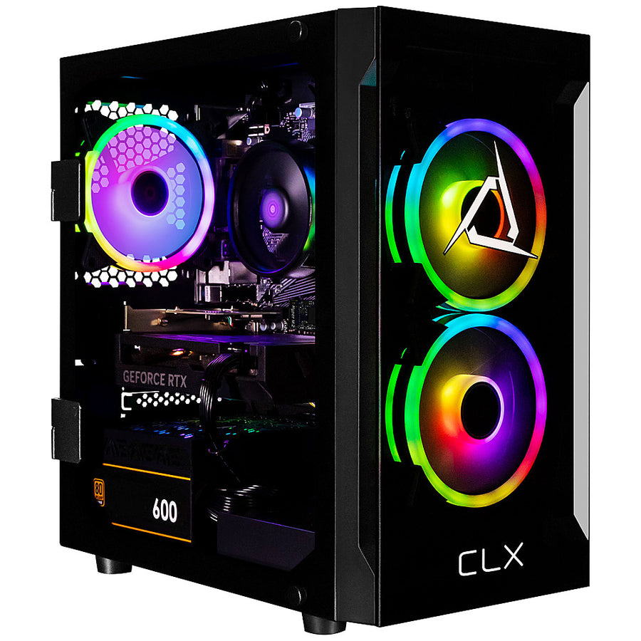 CLX - SET Gaming Desktop - AMD Ryzen 5 5500 - 16GB DDR4 3600 Memory - GeForce RTX 4060 - 1TB NVMe M.2 SSD - Black_0