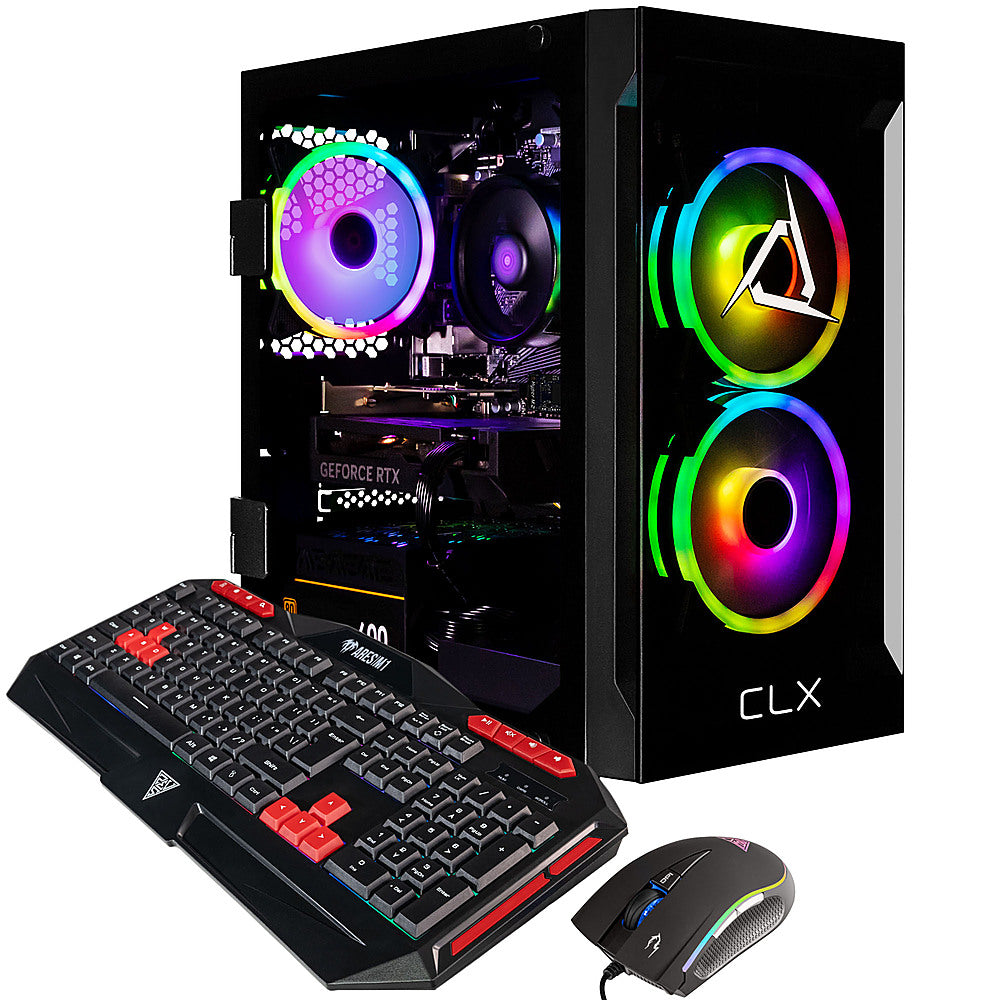 CLX - SET Gaming Desktop - AMD Ryzen 5 5500 - 16GB DDR4 3600 Memory - GeForce RTX 4060 - 1TB NVMe M.2 SSD - Black_5
