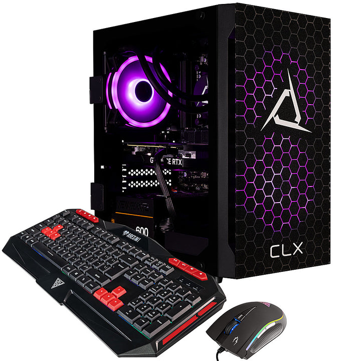 CLX - SET Gaming Desktop - AMD Ryzen 7 7700X - 32GB DDR5 4800 Memory - GeForce RTX 4060 - 1TB NVMe M.2 SSD + 2TB HDD - Black_5