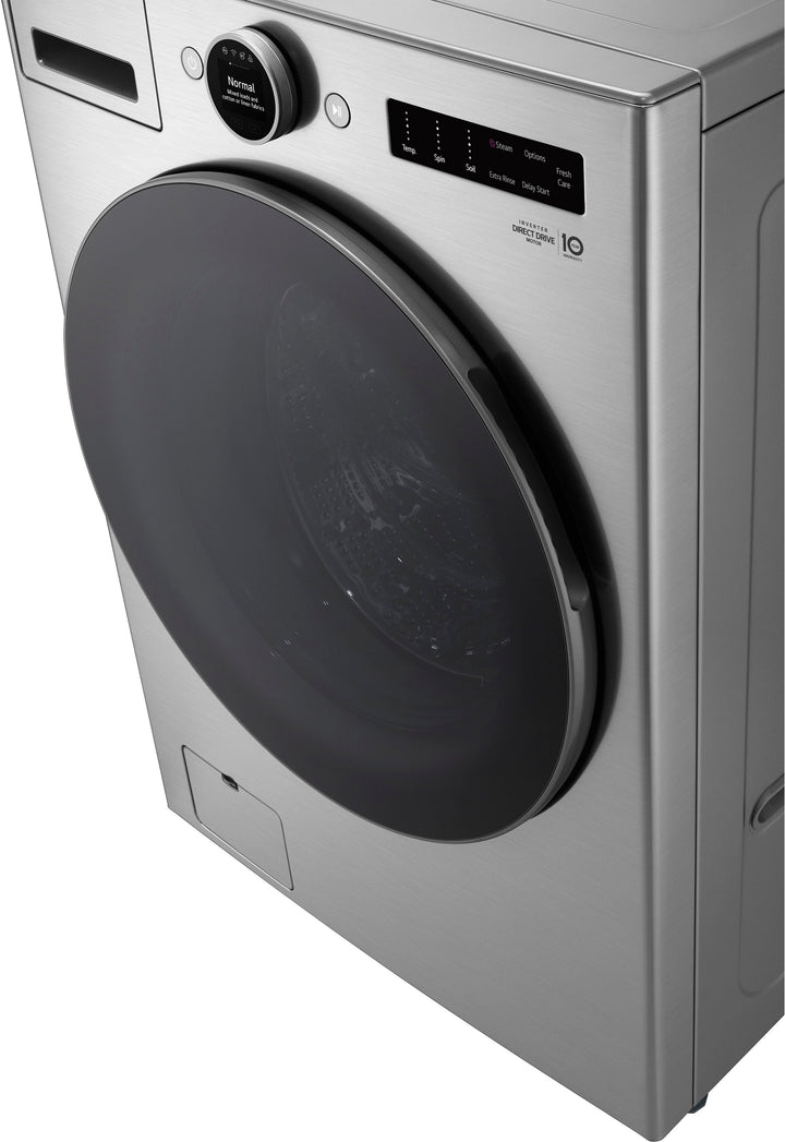 LG - 4.5 Cu. Ft. High-Efficiency Stackable Smart Front Load Washer with Steam and and ezDispense - Graphite Steel_21