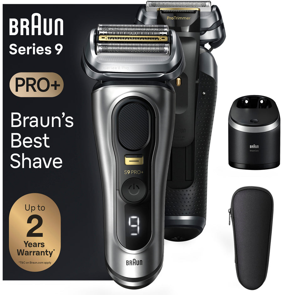 Braun Series 9 PRO+ Electric Shaver, 6in1 SmartCare, 9567cc Silver - Silver_0
