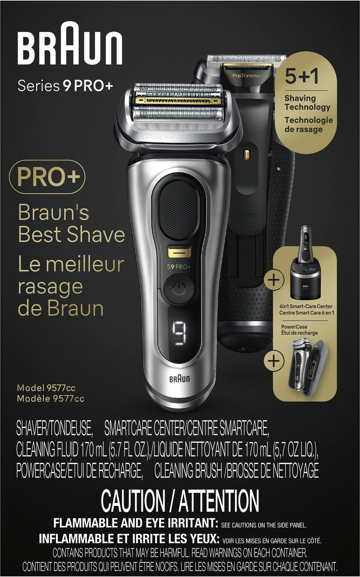 Braun Series 9 PRO+ Electric Shaver, 6in1 SmartCare, 9577cc Silver - Silver_2