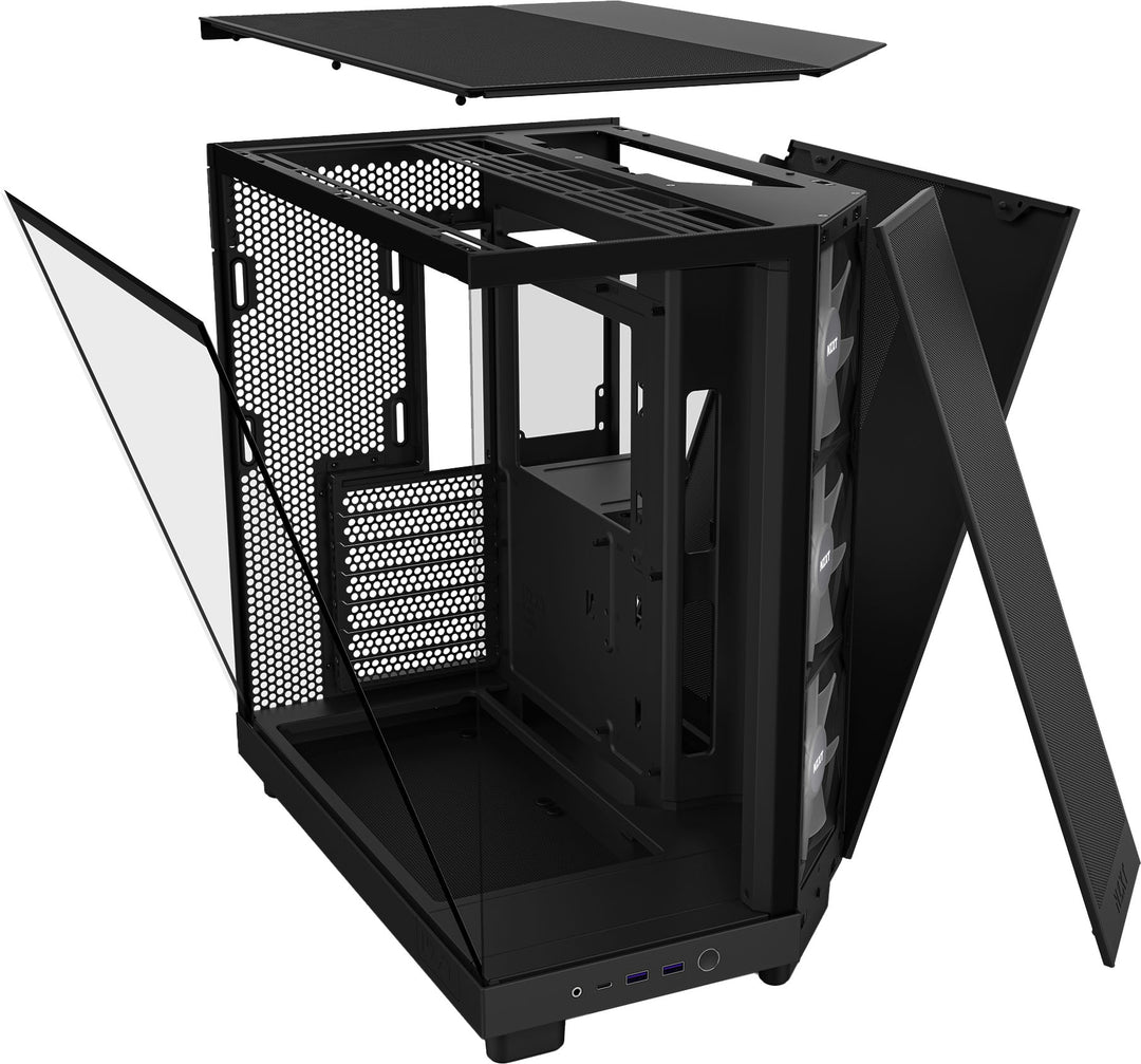 NZXT - H6 Flow RGB ATX Mid-Tower Case with Dual Chamber - Black_3