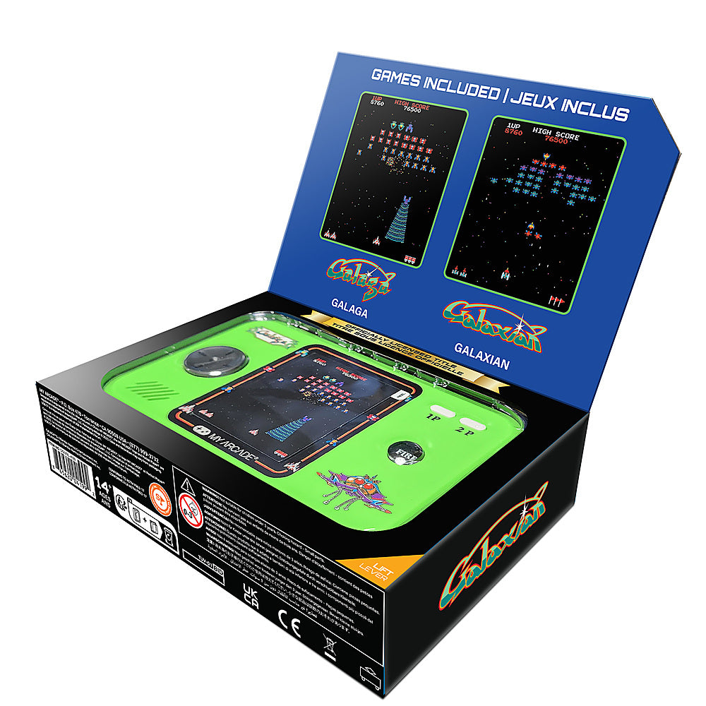 dreamGEAR - Galaga Portable Gaming System (2 games in 1) - Green & Black_3