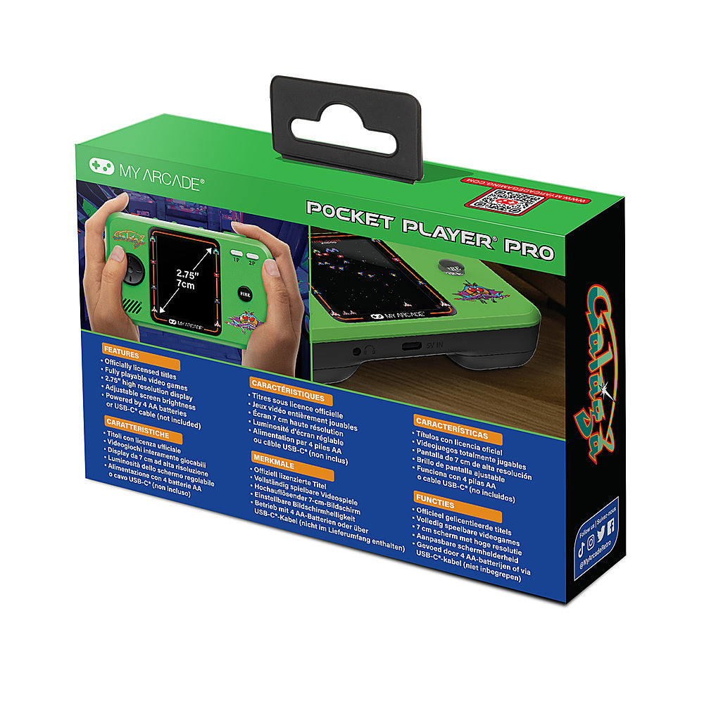 dreamGEAR - Galaga Portable Gaming System (2 games in 1) - Green & Black_1