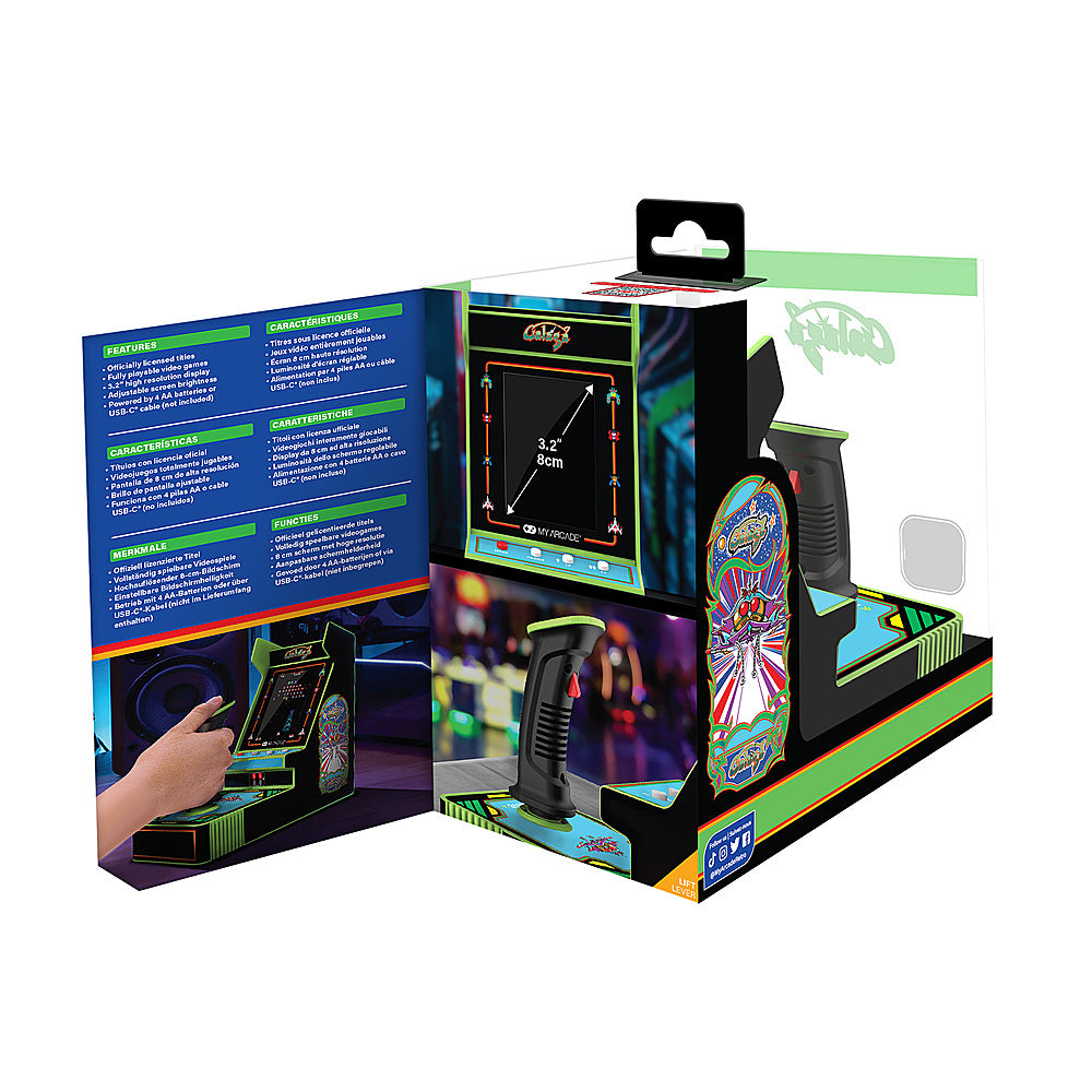 dreamGEAR - Galaga Portable Retro Arcade (2 games in 1) - Green & Black_1