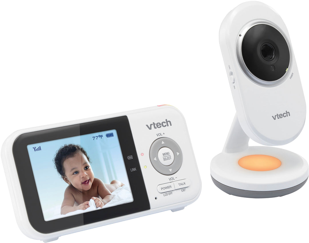 VTech - 2.8” Digital Video Baby Monitor with Night Light - White_1