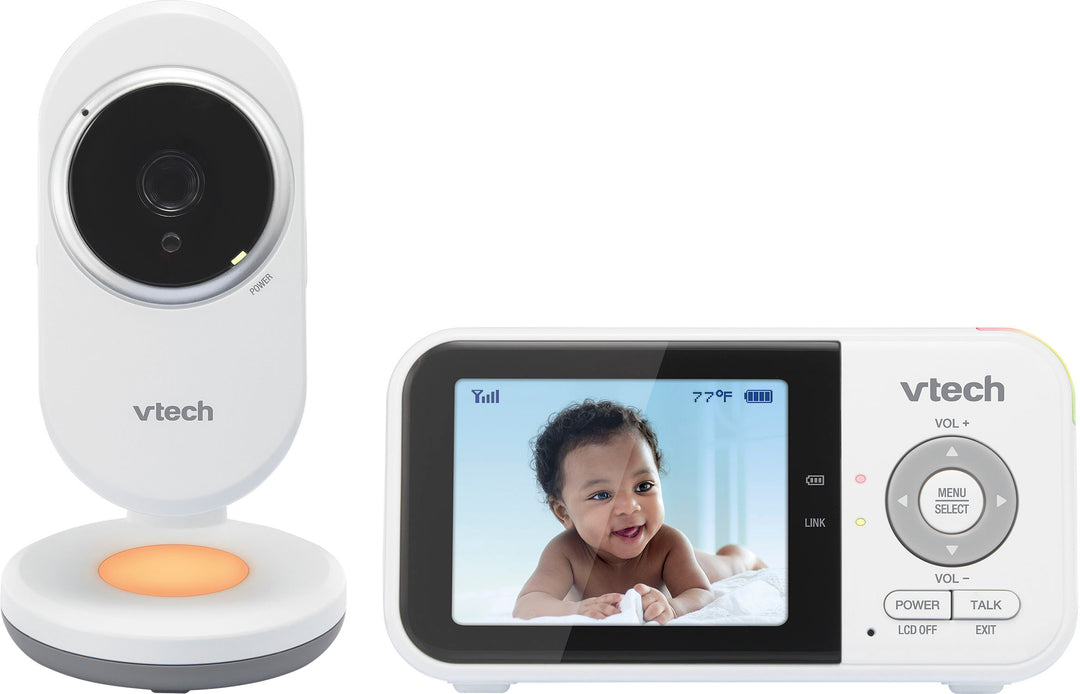 VTech - 2.8” Digital Video Baby Monitor with Night Light - White_0