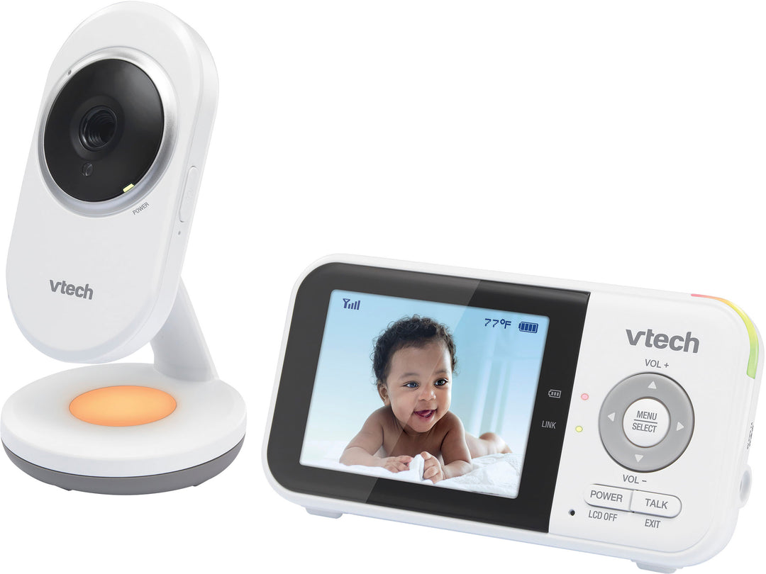 VTech - 2.8” Digital Video Baby Monitor with Night Light - White_2