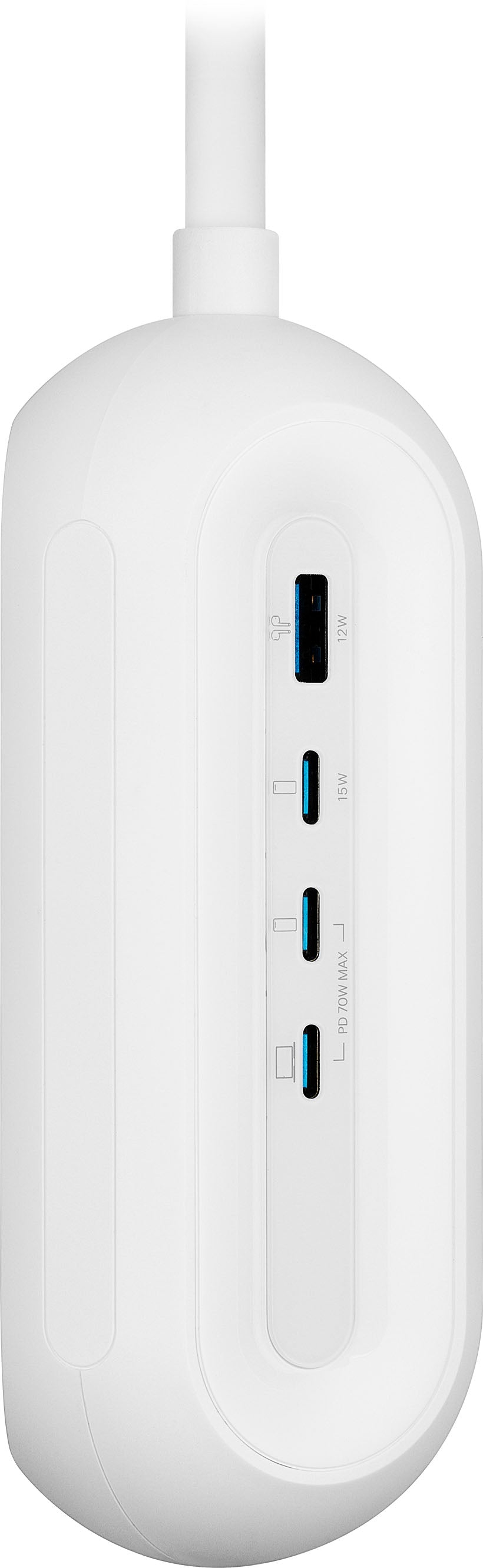 Insignia™ - 6-in-1 70W Charging Station Power Strip - White_7