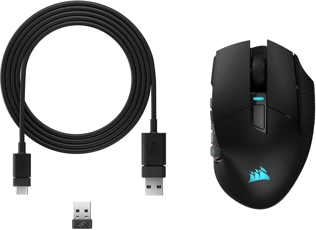 CORSAIR - Scimitar Elite Wireless Gaming Mouse with 16 Programmable Buttons - Black_11