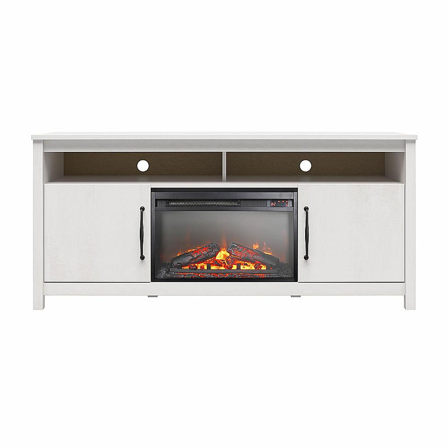 Ameriwood Home Augusta Electric Fireplace and TV Console for TVs up to 65” - Ivory Oak_0