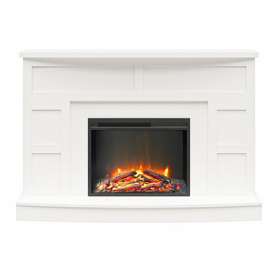 Ameriwood Home Barrow Creek Mantel with Fireplace - White_0