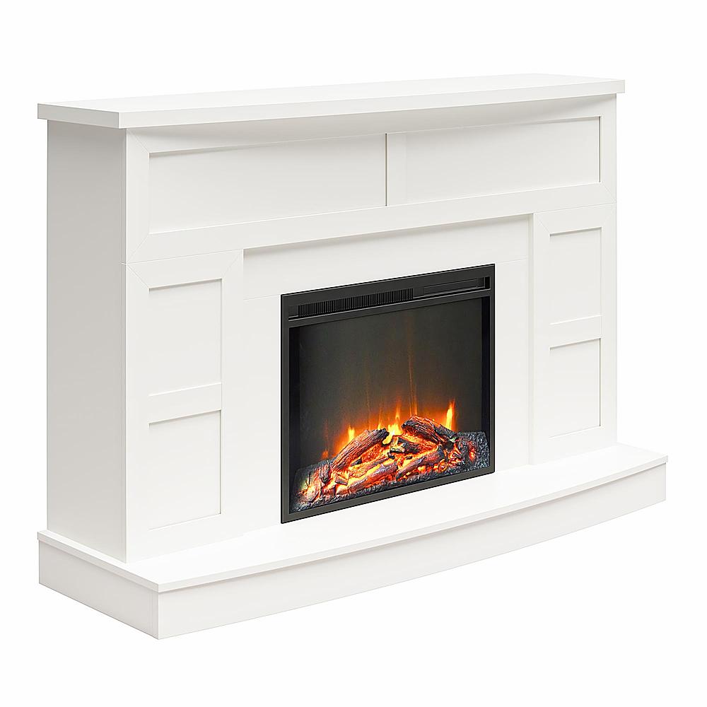 Ameriwood Home Barrow Creek Mantel with Fireplace - White_2