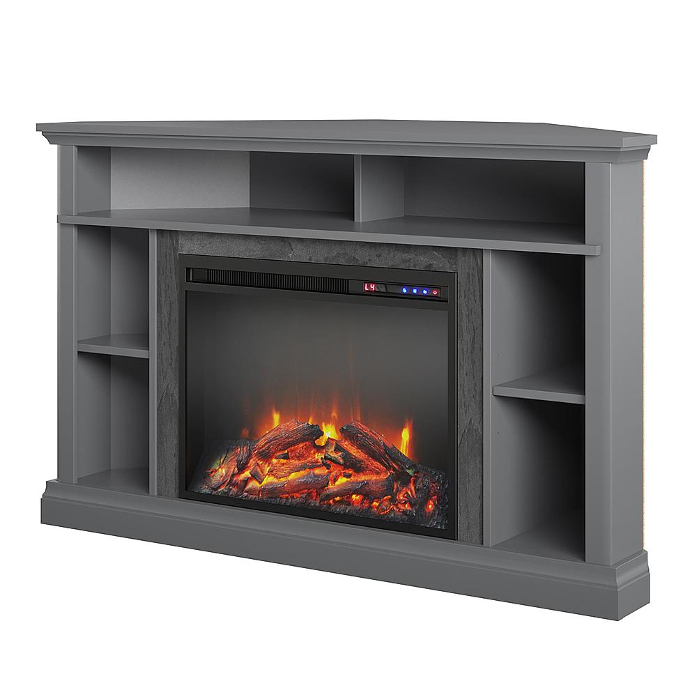Ameriwood Home Overland Electric Corner Fireplace for TVs up to 50" - Graphite Gray_3