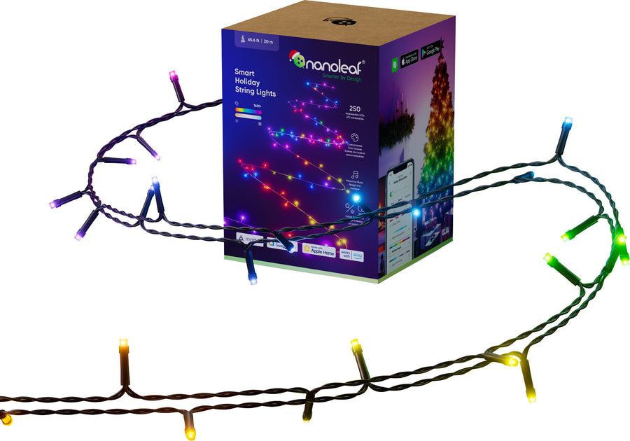 Nanoleaf Essentials Smart Holiday String Lights - White and Color RGB Addressable Christmas Lights with 250 LEDs - Multicolor_0